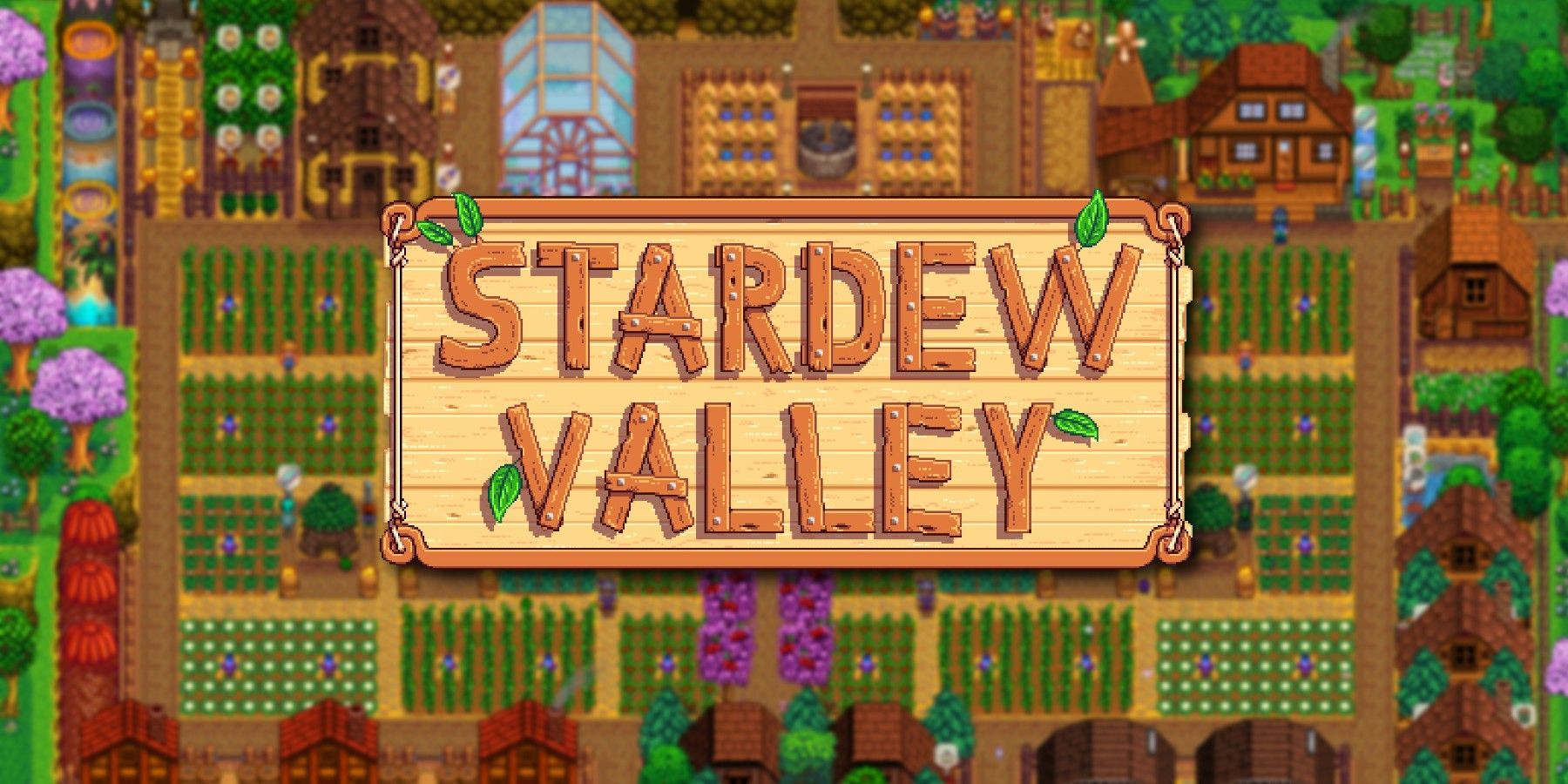 fazenda e logotipo stardew-valley