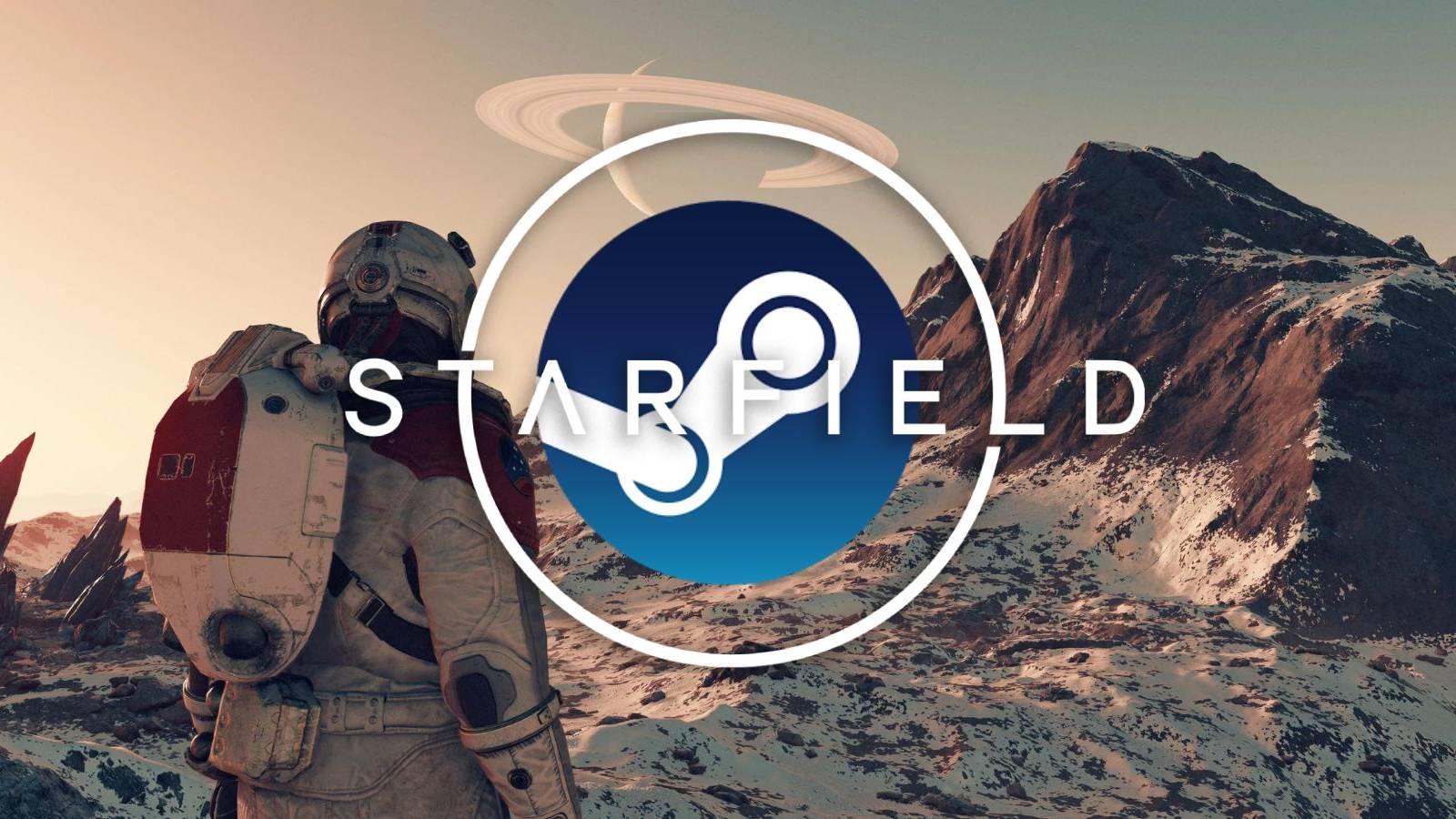 Starfield Wallpaper Featuring the Steam Logo.