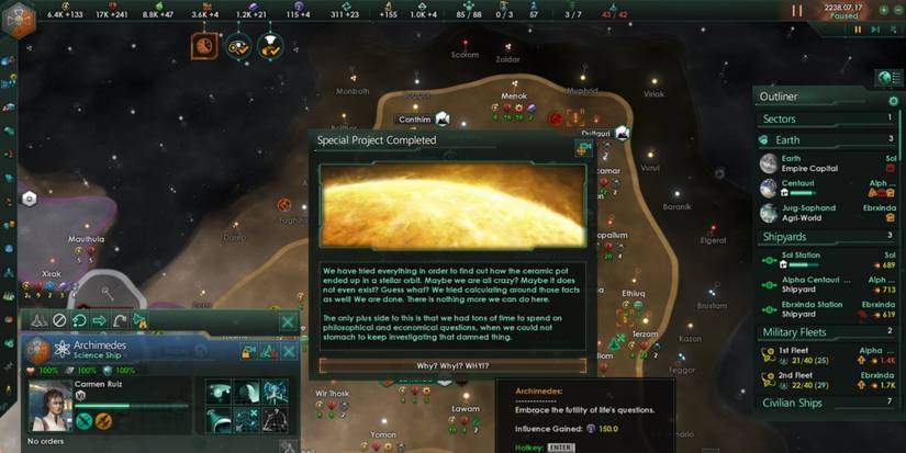 An Image of Stellaris: Improbable Orbit