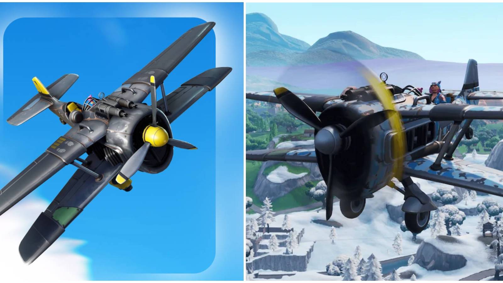 finding the fortnite plane in the snow biome