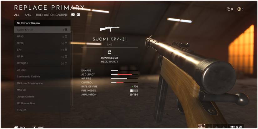 Suomi KP/- 31 in Battlefield 5
