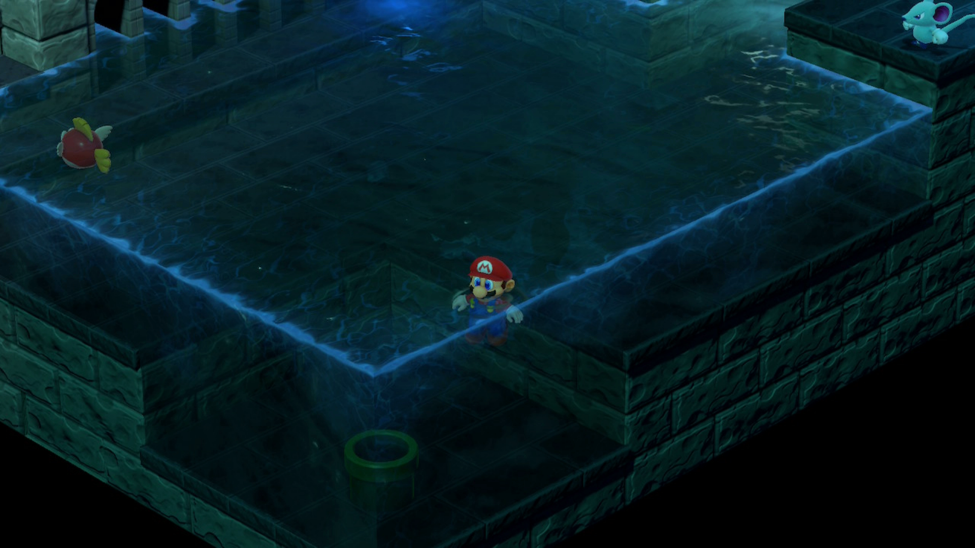 Super Mario RPG Kero Sewers Underwater Pipe