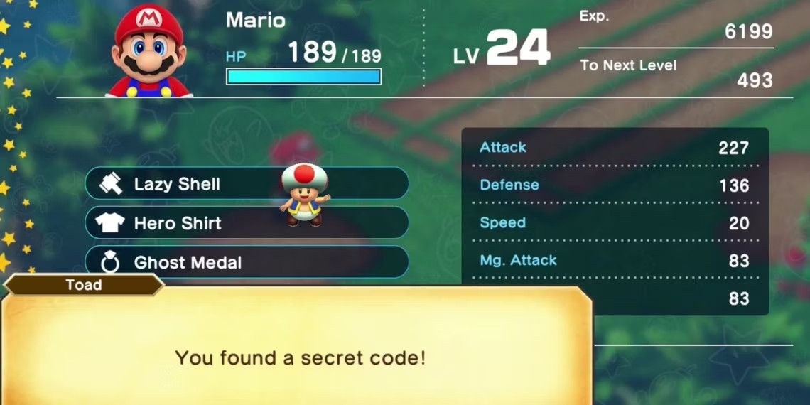 Super Mario RPG Secret Code