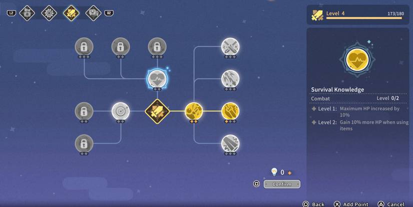 The Survival Knowledge skill in My Time at Sandrock