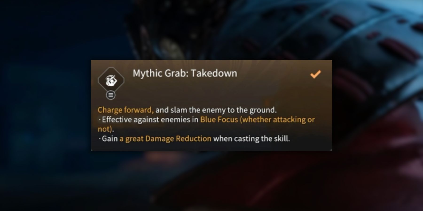 Third Skill: Mythic Grab Takedown