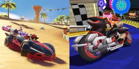 Shadow racing in Team sonic racing and Sega All-stars racing