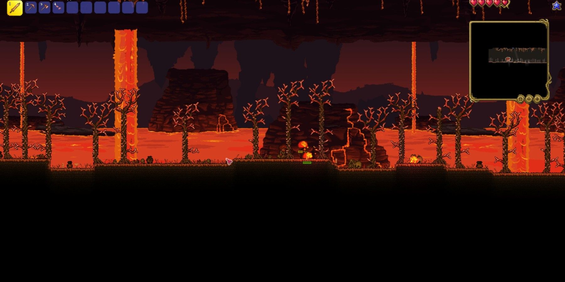 Terraria Don't Dig Up dark lava biome seed
