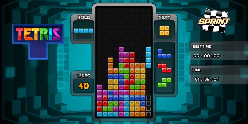 Tetris Android gameplay sprint mode