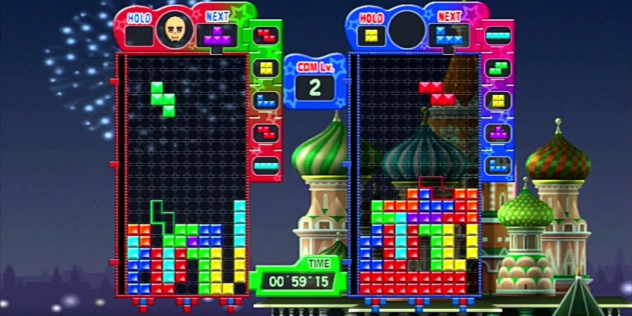 Tetris party deluxe twilight Moscow firework show backdrop