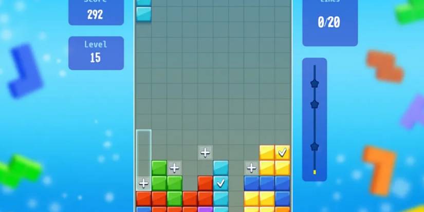 Tetris Twist gameplay with underwater backdrop