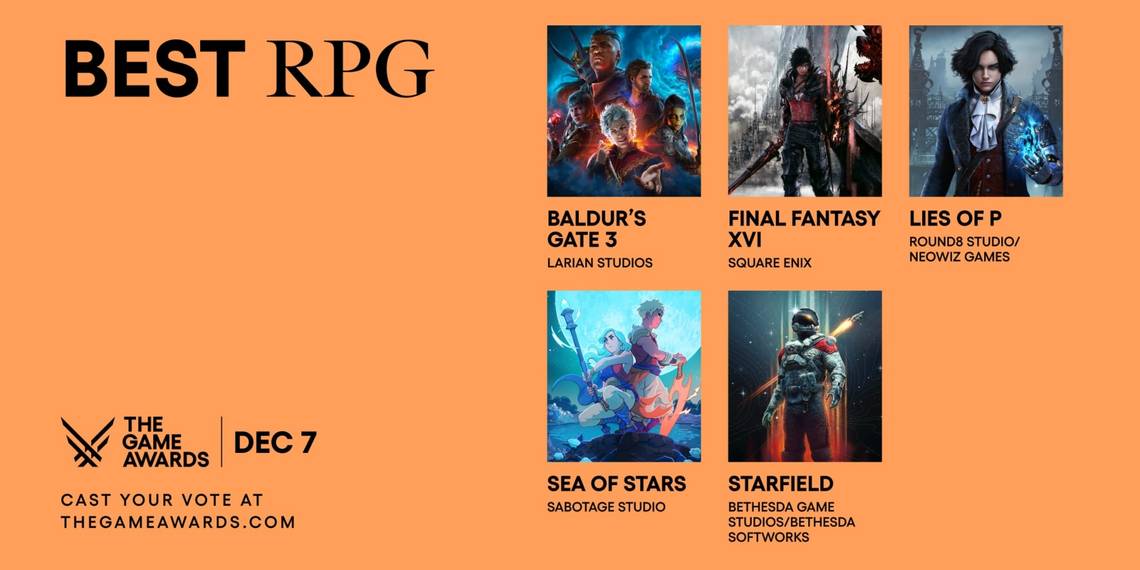  Adivinando al Ganador del Mejor Juego de Rol en The Game Awards 2023