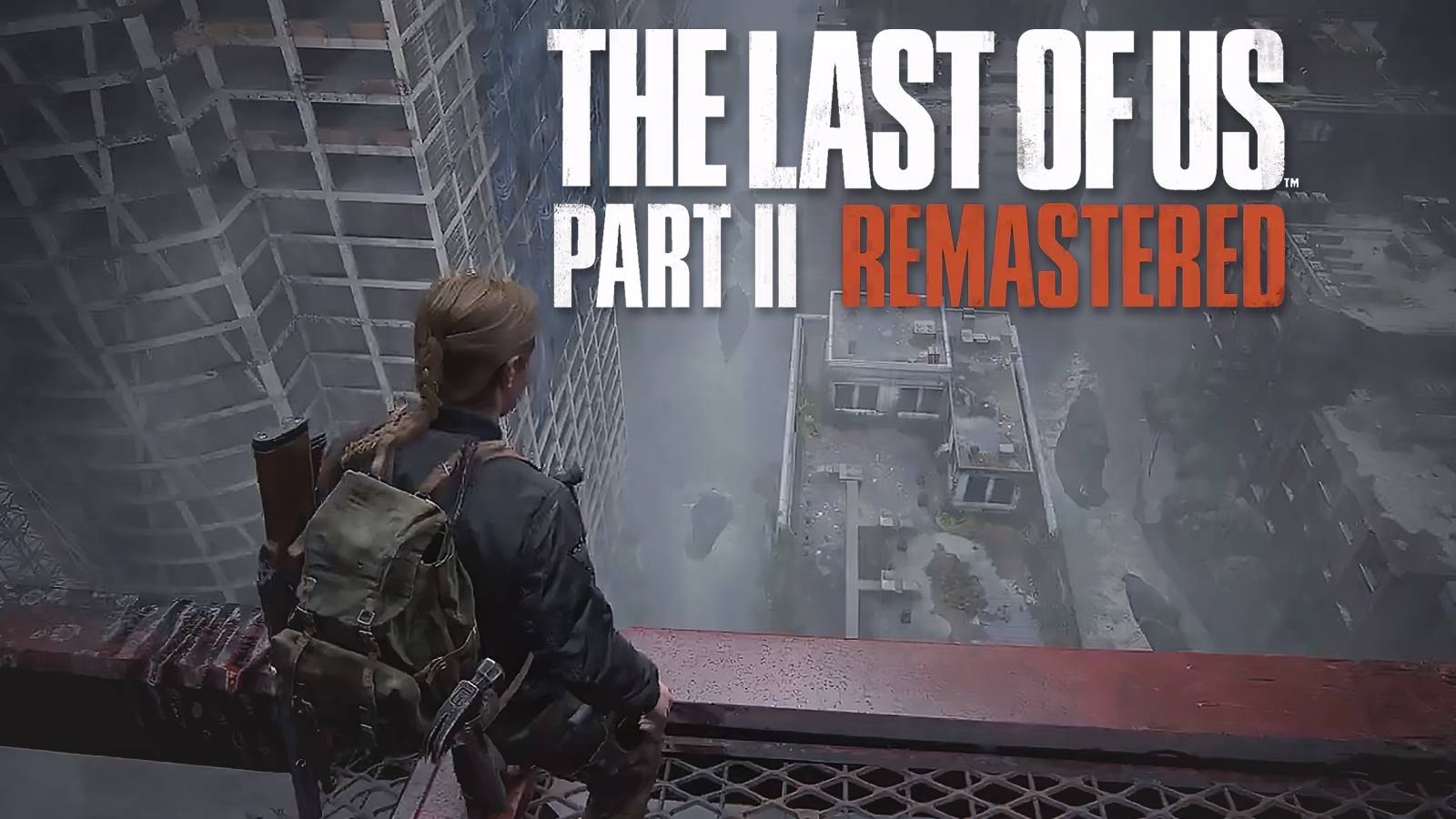 The Last of Us Part 2 Remastered TLOU2 Seattle topdown view with game logo