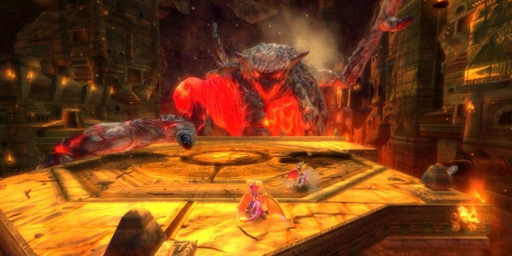 Gameplay screenshot from the legend of spyro dawn of the dragon 
