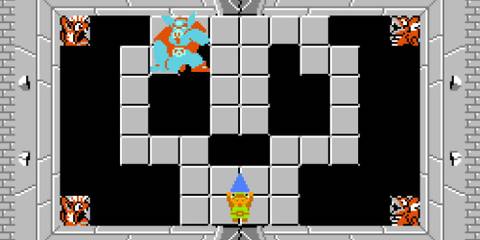 Link fighting Ganon in the original Legend of Zelda game for NES