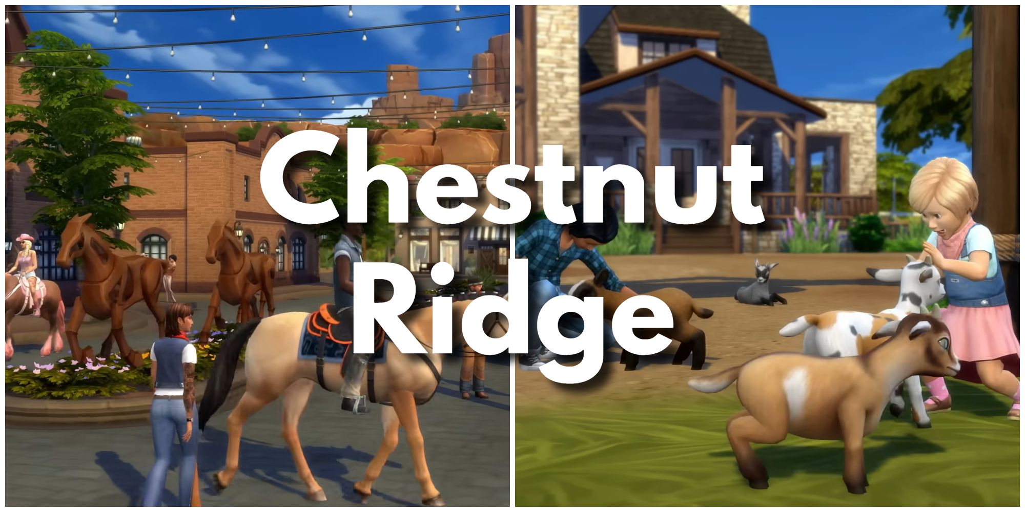 Chestnut Ridge is filled with horses, sheep, and goats, making it the perfect world for animal-lovers to reside in.