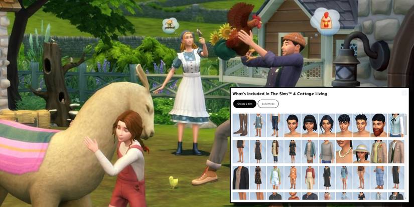 Perfect cottagecore and cozy aesthetics with the Create-a-Sim content from the Cottage Living Expansion Pack