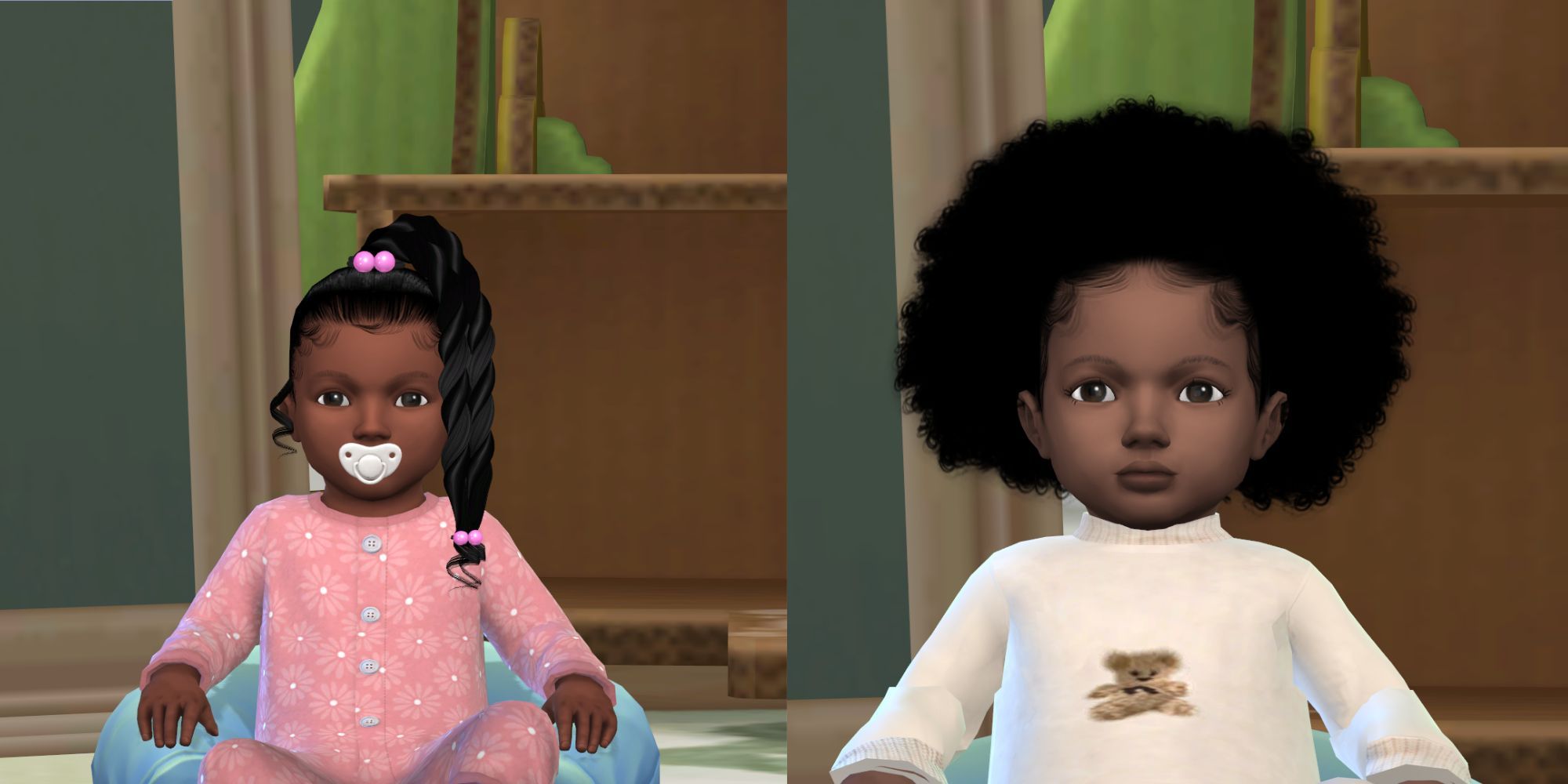 The Sims 4 Curly Fro Hairstyle By XxBlacksims cc