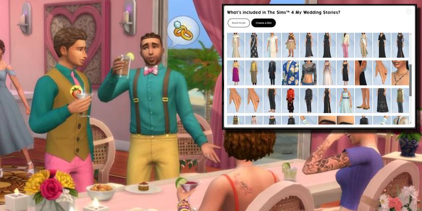 The Sims 4: My Wedding Stories game pack create-a-sim options
