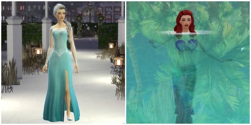 The Sims 4 versions of Elsa and Ariel could be part of the Disney Princess Challenge should players desire to continue