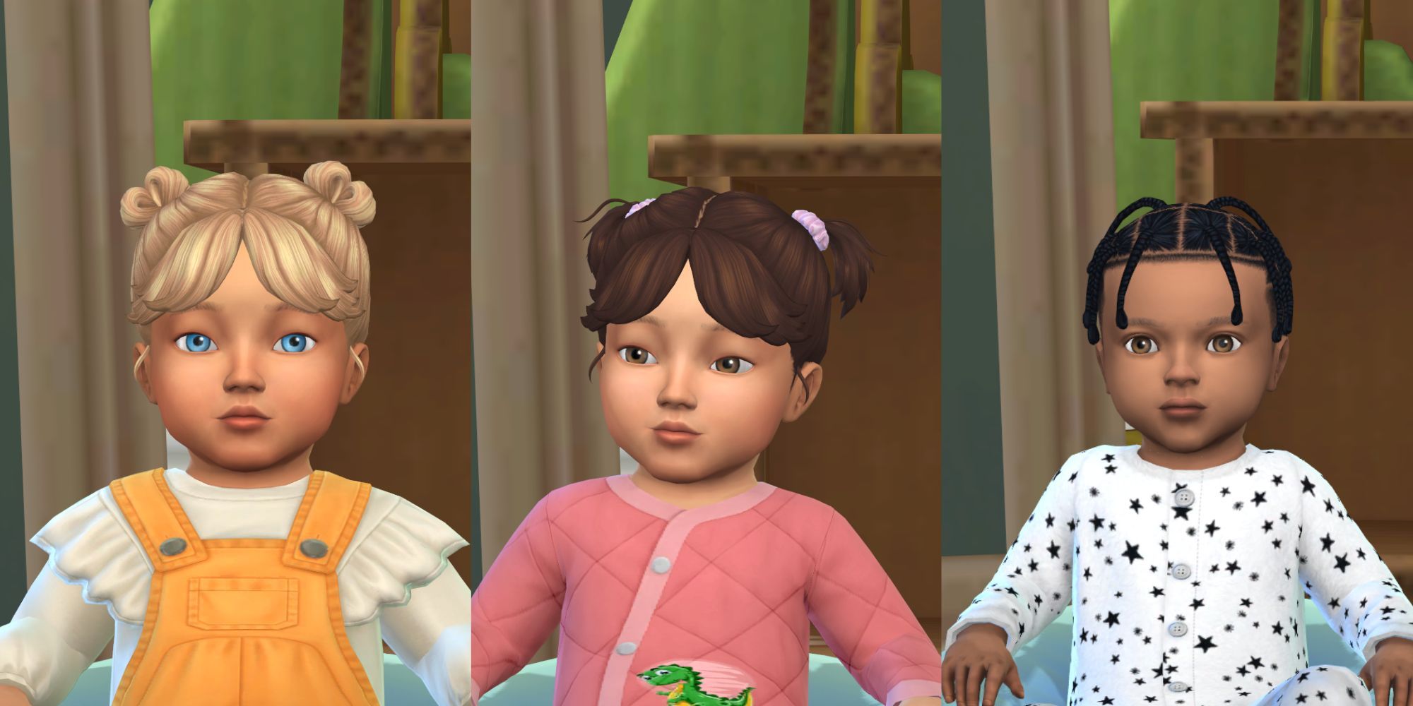 The Sims 4 RavenSims' Infant Hairstyles Bridget, Olive and Jayce