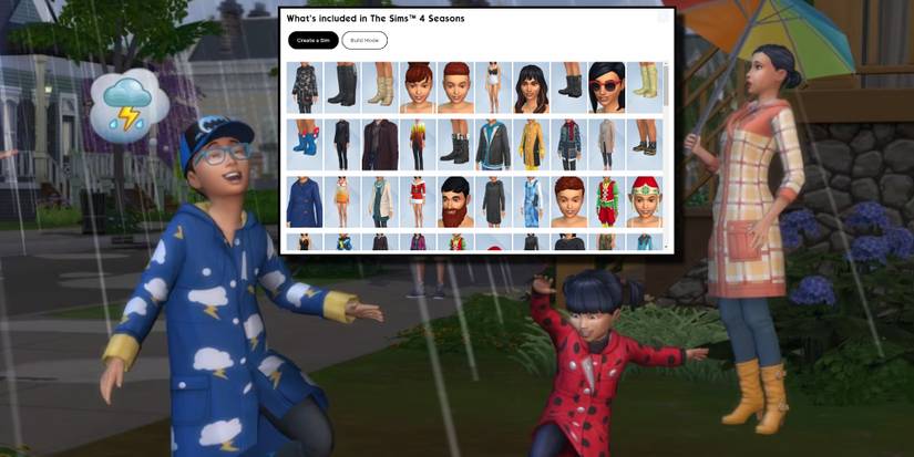 Create-A-Sim options for the Seasons Expansion Pack