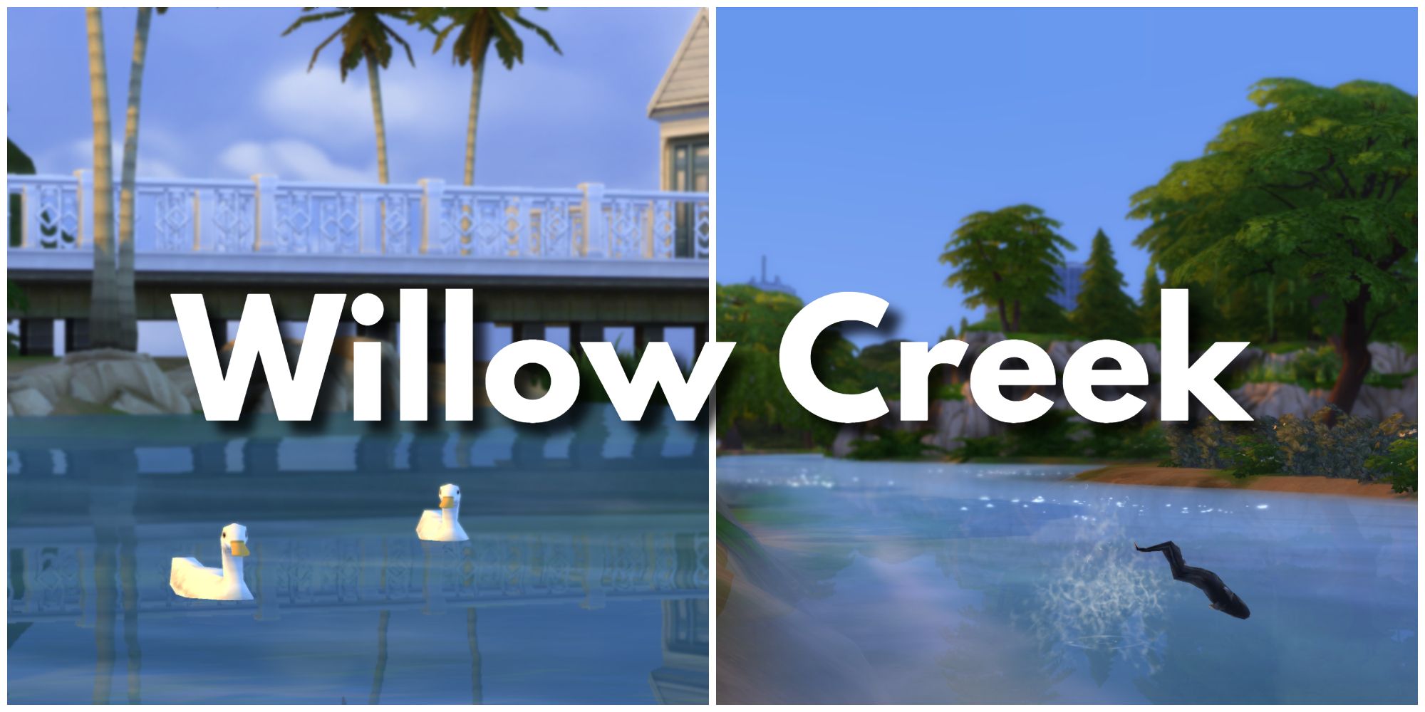 Although few, there are some animals in the base game world, Willow Creek, including ducks, fish, and frogs.