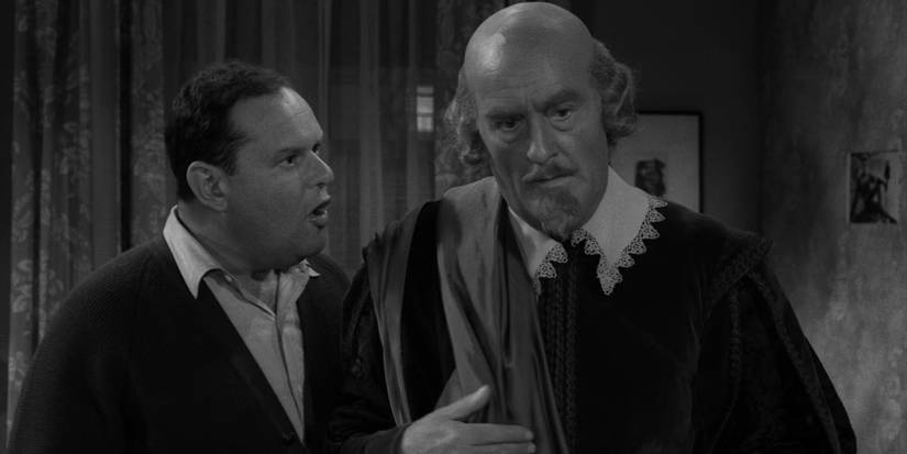 Image from The Twilight Zone episode "The Bard", featuring Shakespeare.