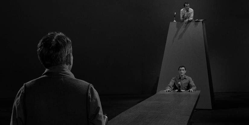 Image from "The Obsolete Man", a dystopian episode of The Twilight Zone.