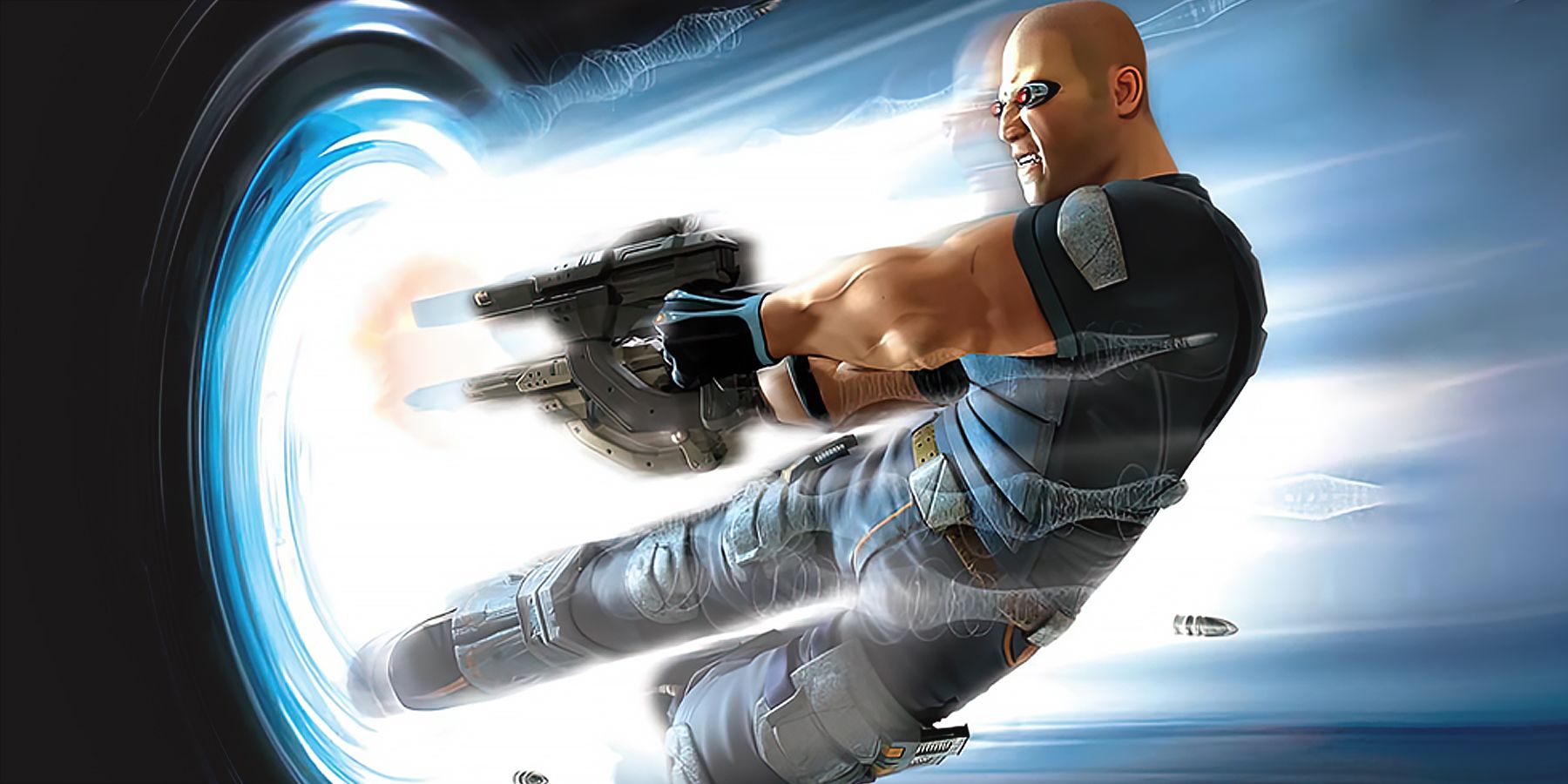TimeSplitters Future Perfect upscaled cover artwork bullet time