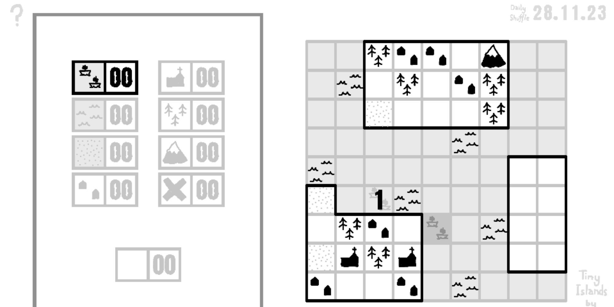 A scoring phase of Tiny Islands (2019)