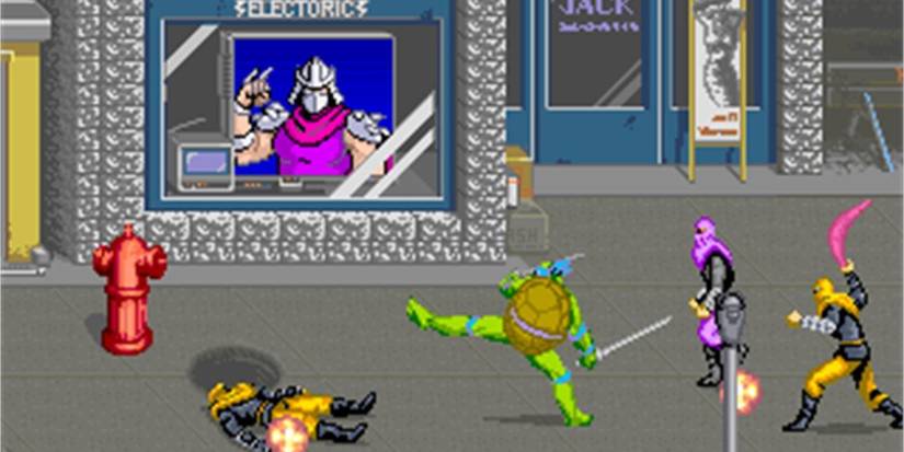 tmnt arcade shredder background