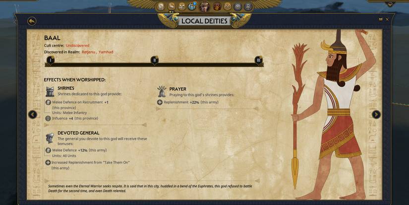 Total War Pharaoh Best Gods Baal