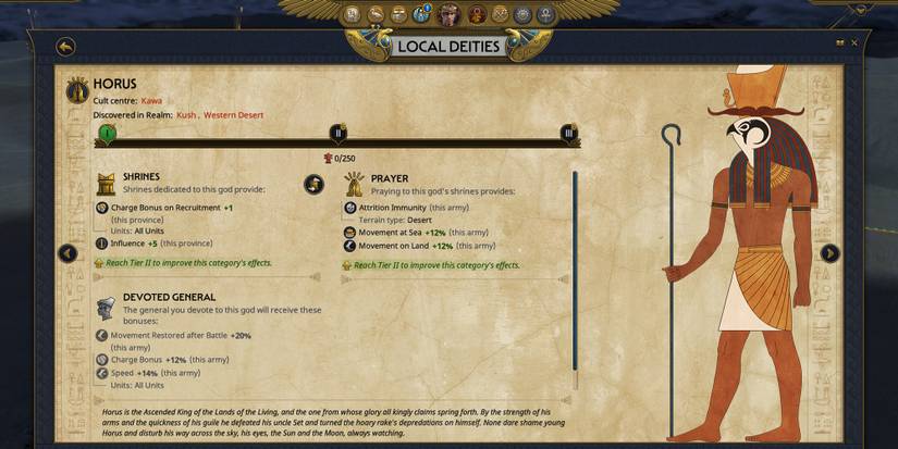 Total War Pharaoh Best Gods Horus