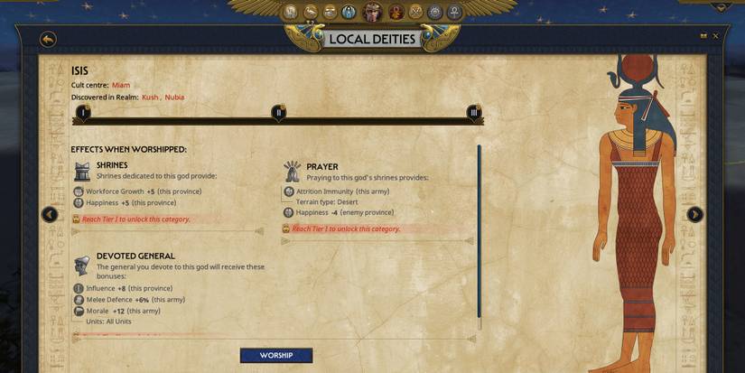 Total War Pharaoh Best Gods Isis