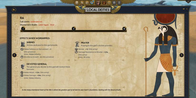 Total War Pharaoh Best Gods Ra