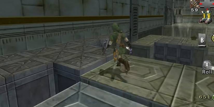 link in the city in the sky running across a platform