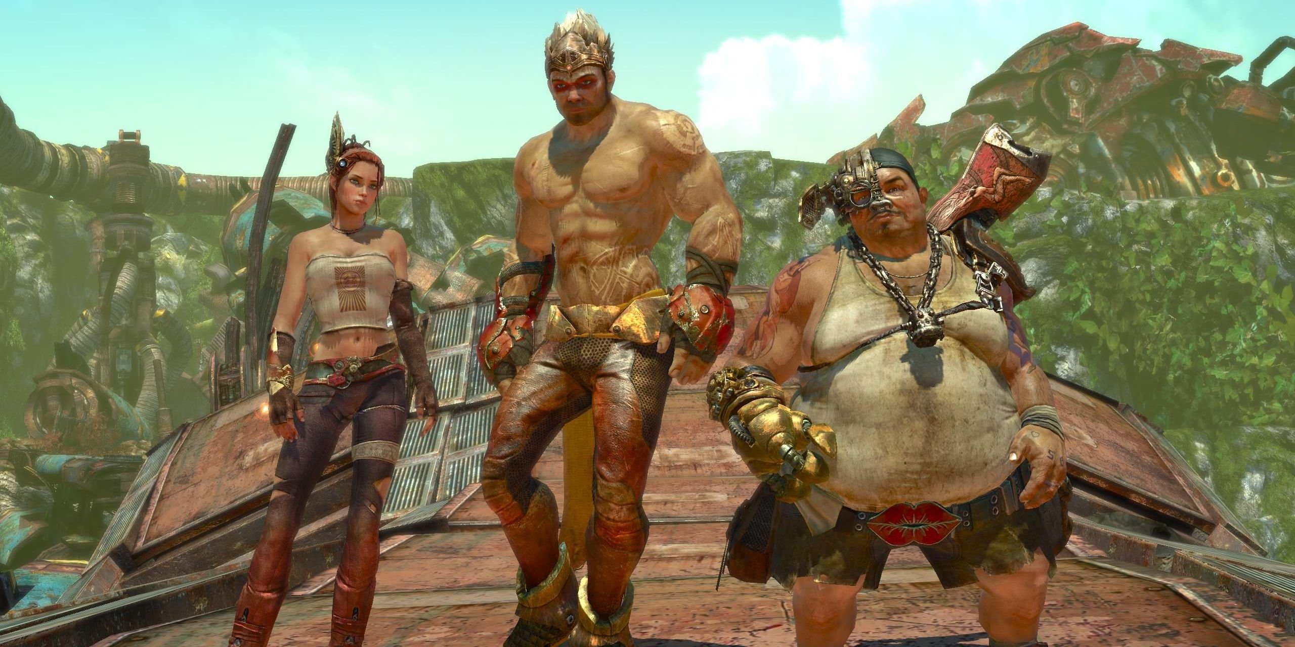 Trip, Monkey, and Pigsy in Enslaved: Odyssey to the West