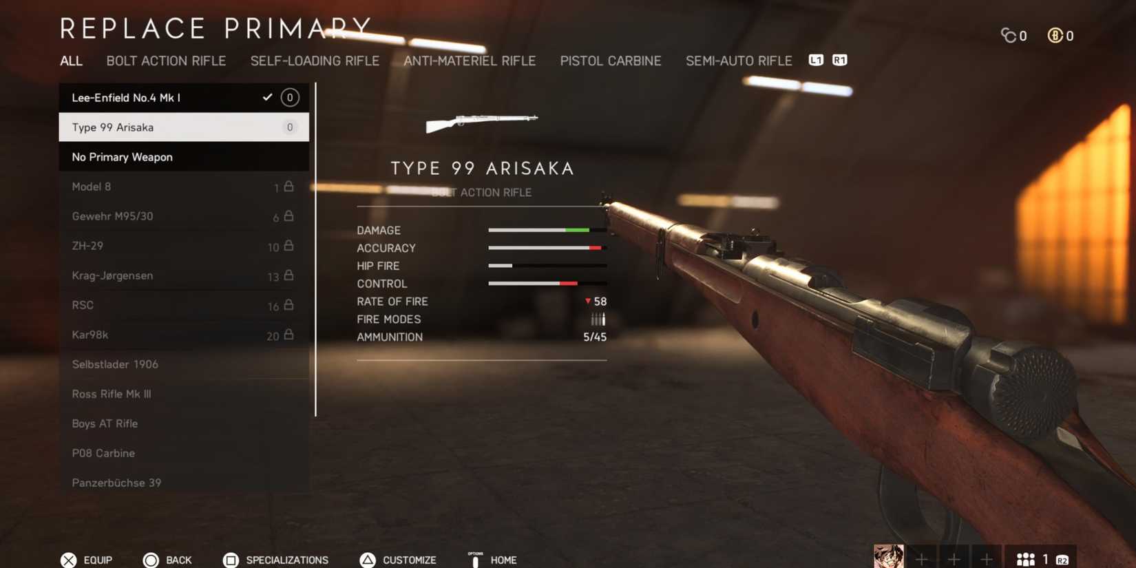 Type 99 Arisaka in Battlefield 5