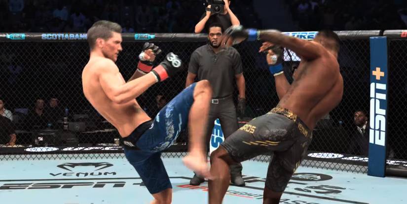 UFC 5 Stephen Thompson push kick against Leon Edwards