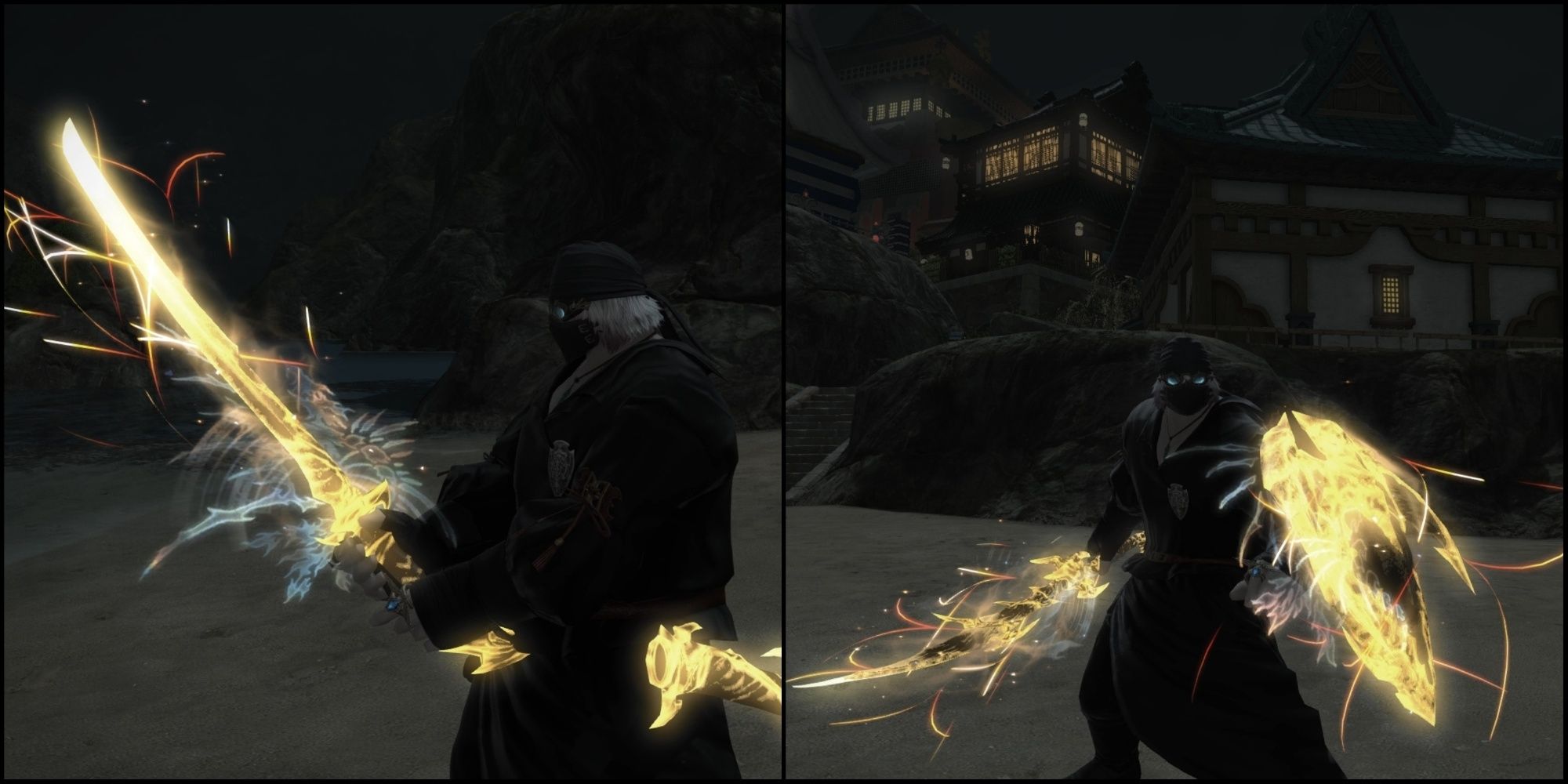 Ultimate Dreadwyrm Katana, Blade, and Shield in Final Fantasy 14