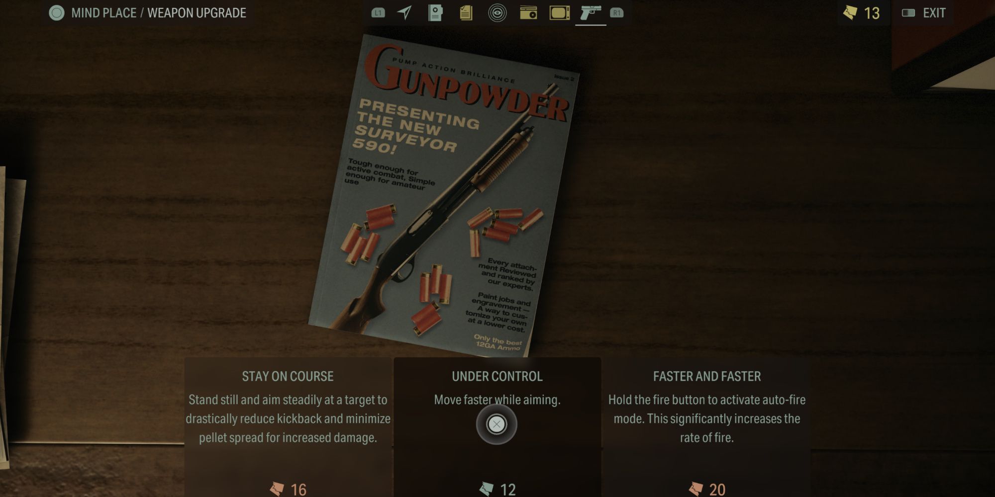 Under Control gun upgrade in Alan Wake 2