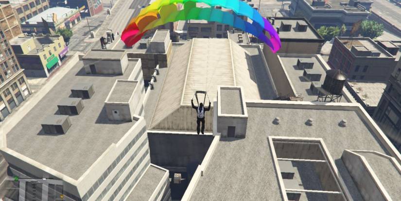 parachute landing gta 5