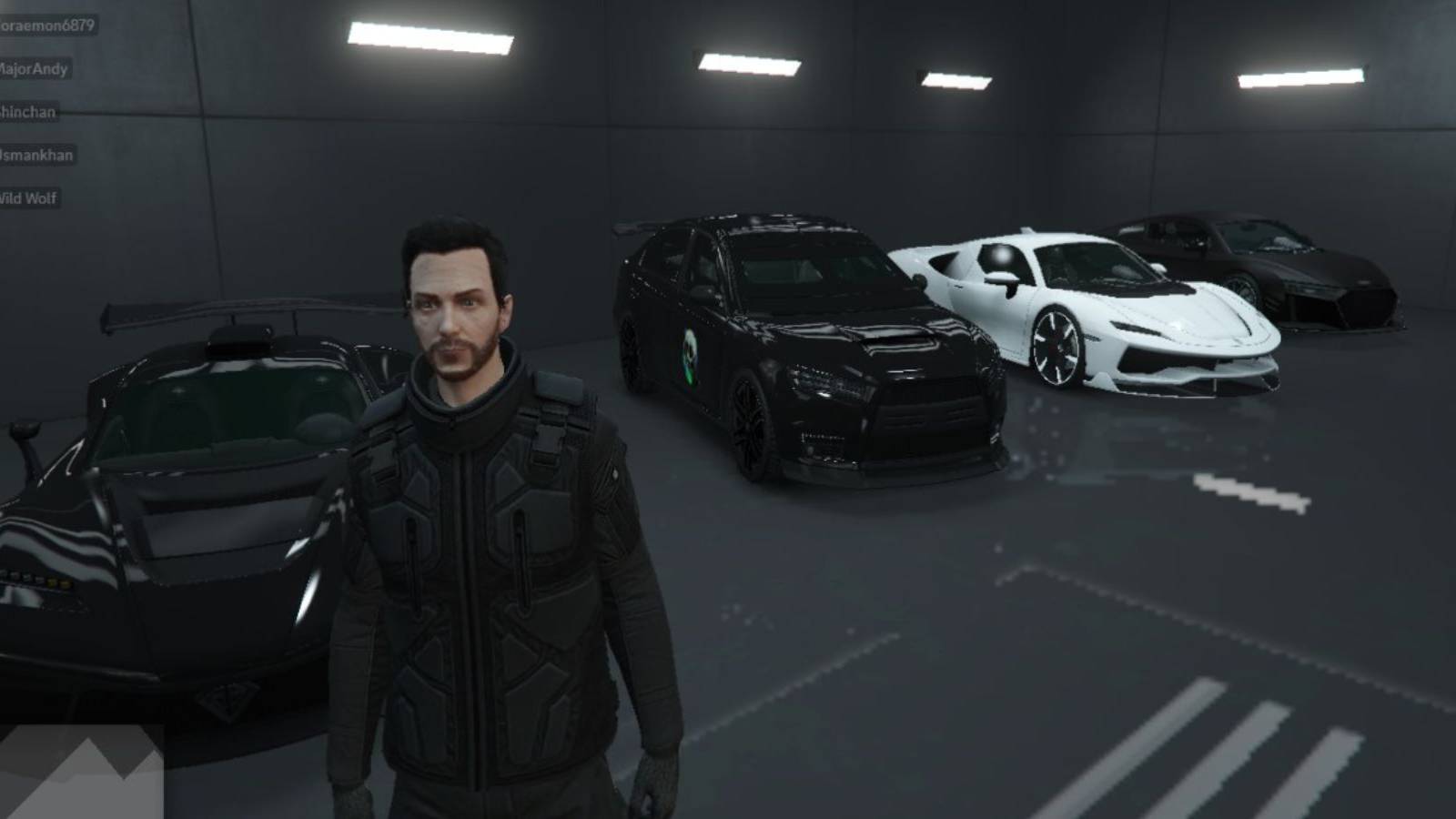 cars parked in garage gta 5