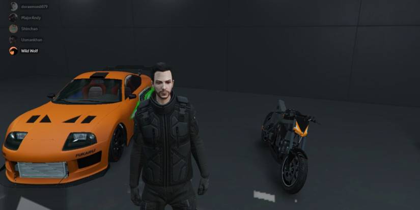 simple garage with a car and bike gta 5