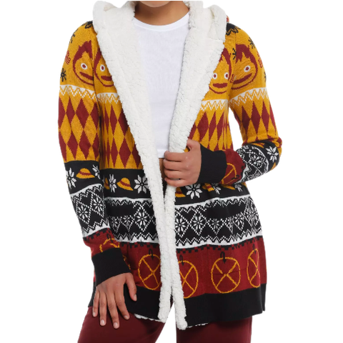 Studio Ghibli Howl's Moving Castle Calcifer Fair Isle Sherpa