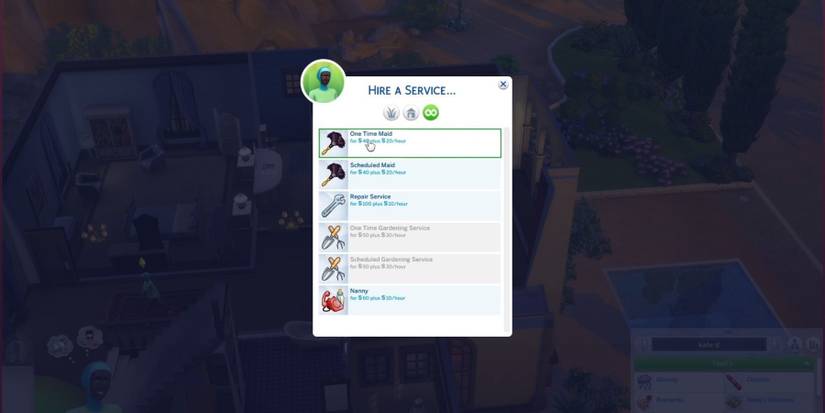 hiring a service the sims 4