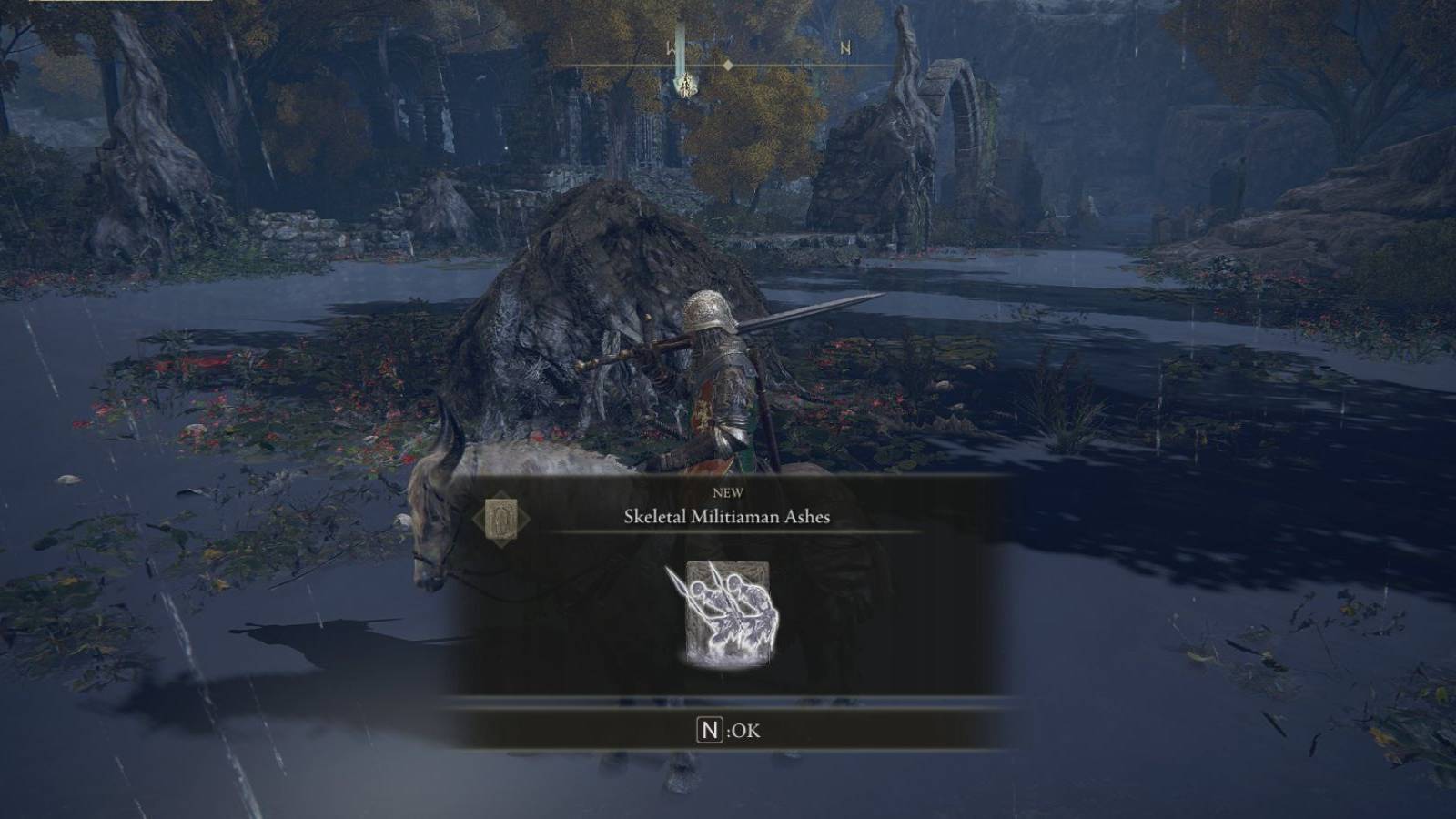 skeletal militiaman ashes location elden ring