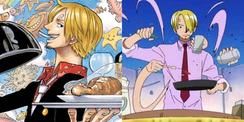 Vinsmoke Sanji's cooking, comparison between the Anime and the Manga