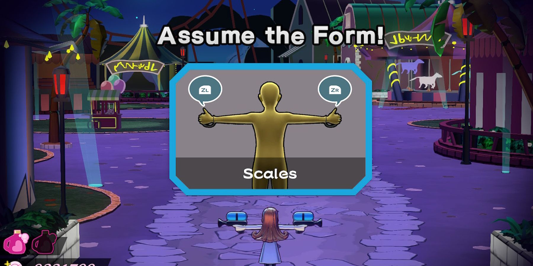 warioware move it assuming the scales form in a carnival