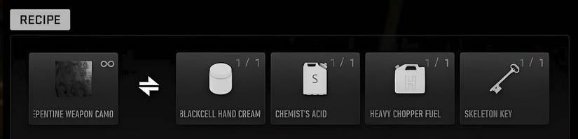 warzone serpentine camo ingredients